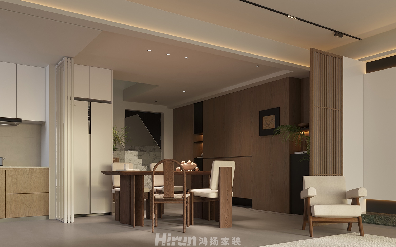 建發玖洲觀瀾159㎡復合寫意復式 裝修案例效果圖-4