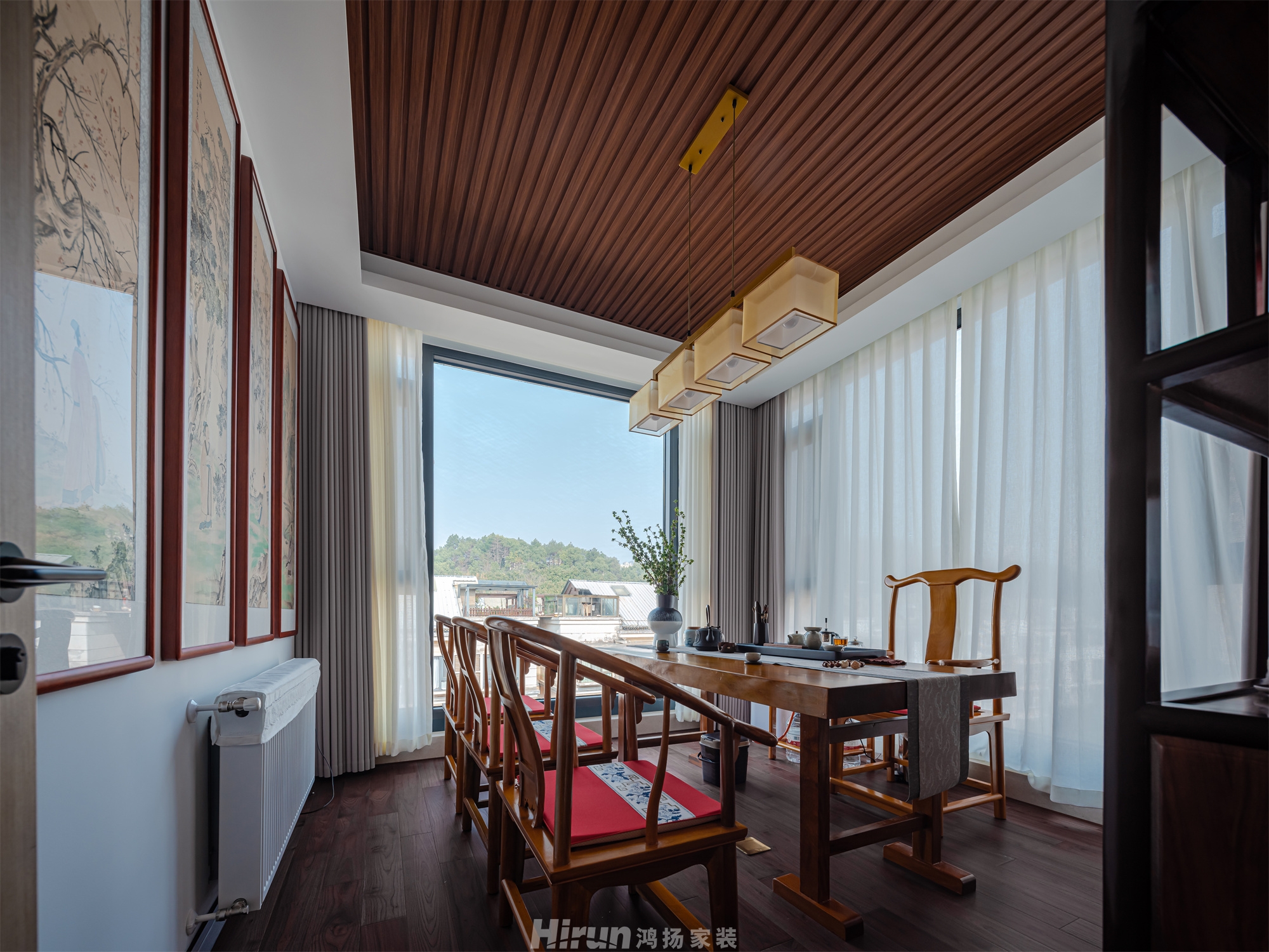 和順苑300㎡意境東方復式 裝修案例實景圖-6