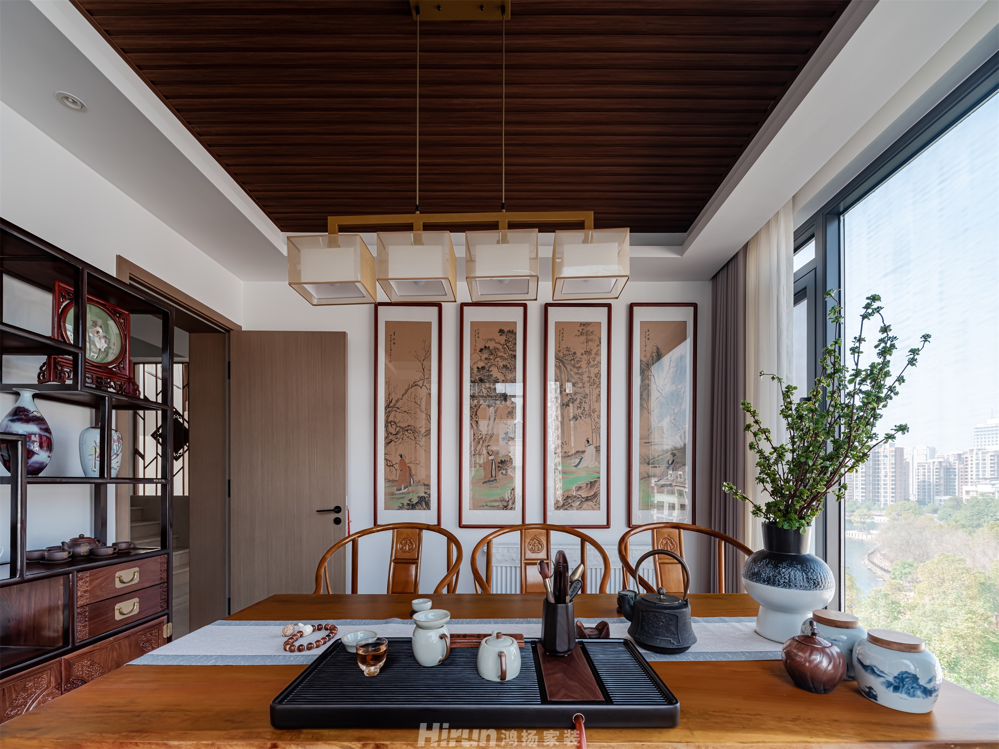 和順苑300㎡意境東方復式 裝修案例實景圖-8