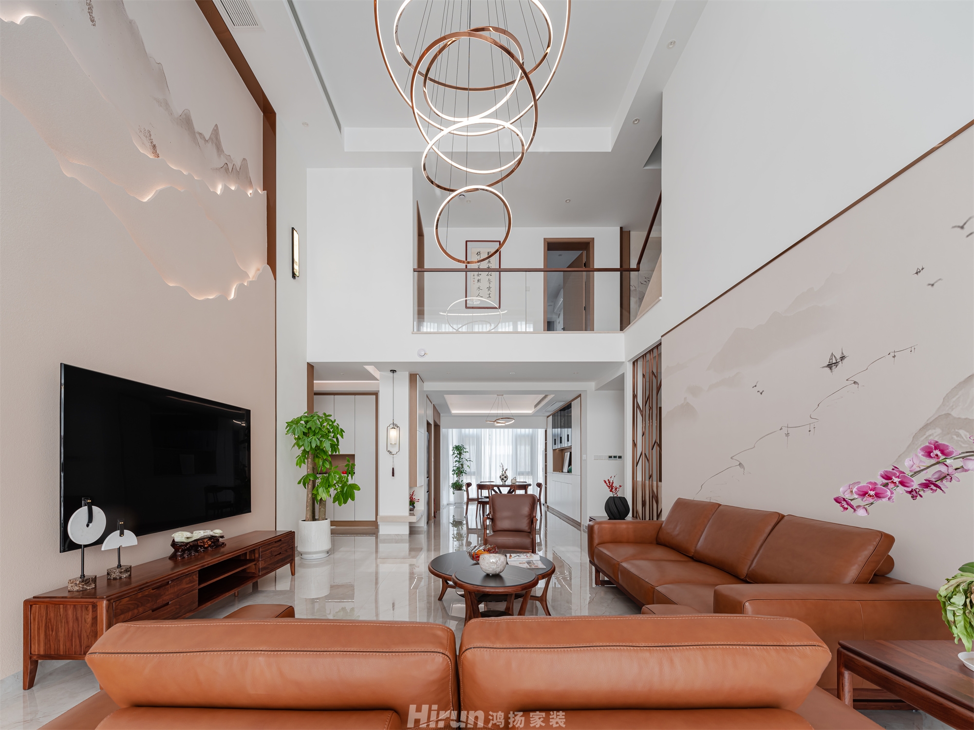 和順苑300㎡意境東方復式 裝修案例實景圖-12