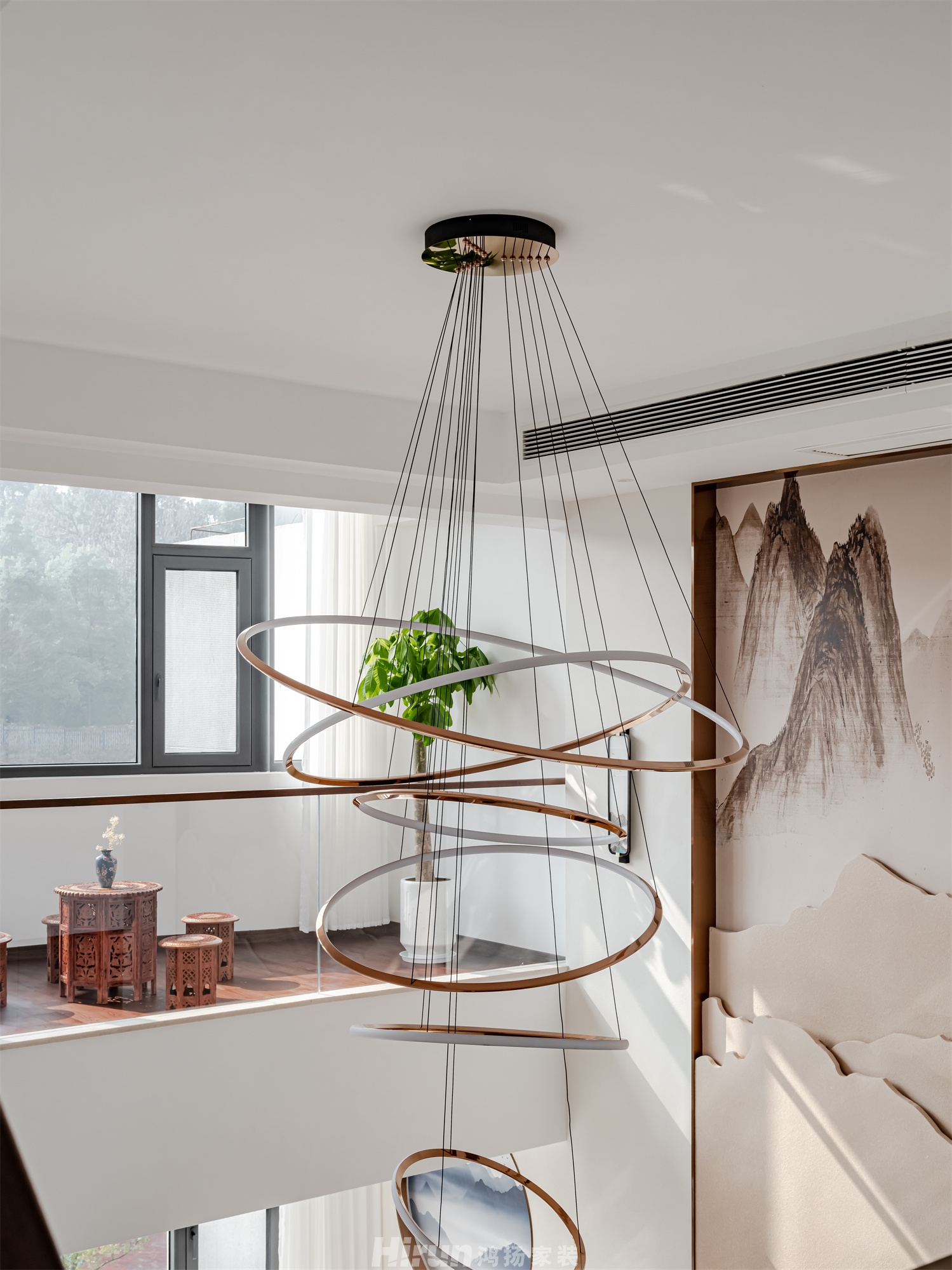 和順苑300㎡意境東方復式 裝修案例實景圖-10