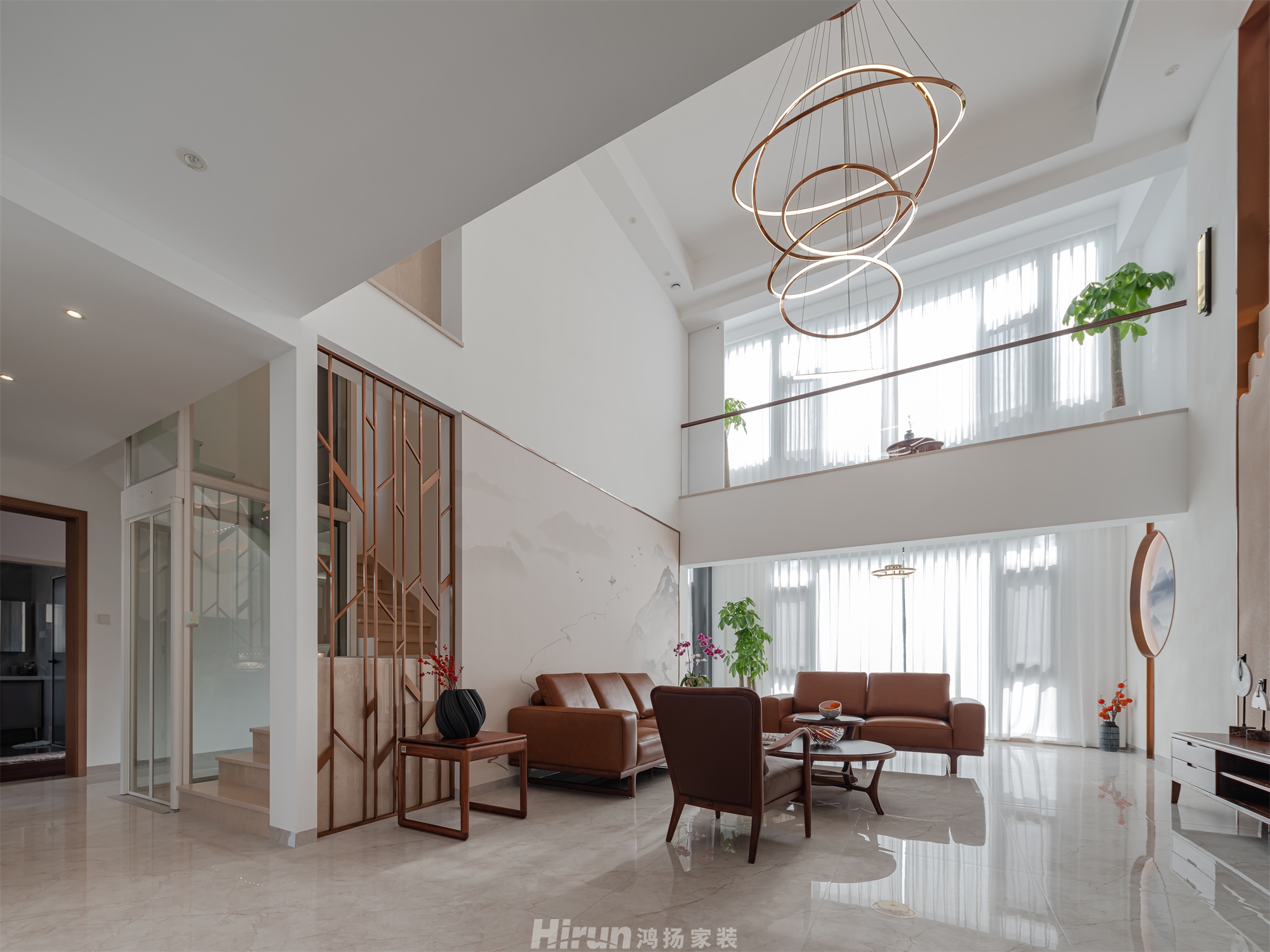 和順苑300㎡意境東方復式 裝修案例實景圖-13