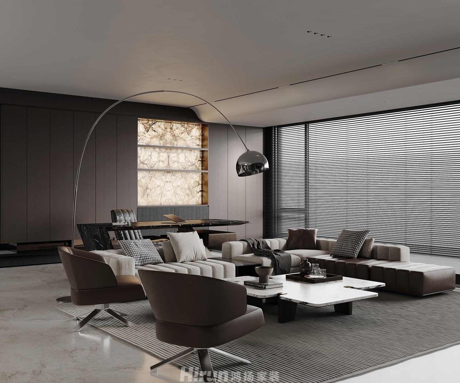 長沙潤府230㎡雅致現代大平層 裝修案例效果圖-9