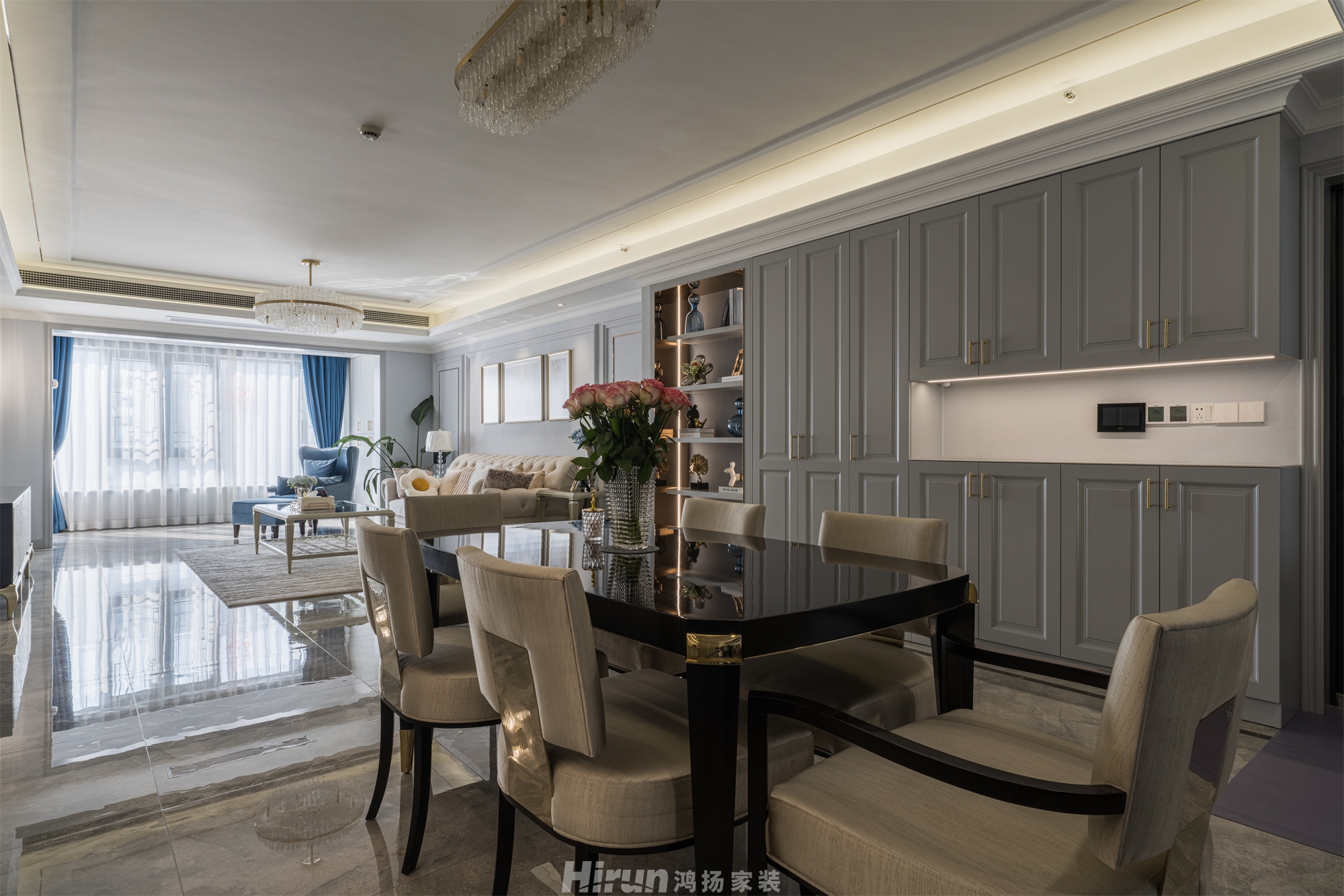 梅溪一方（精裝房改造）140㎡輕歐簡美四居室 裝修案例實景圖-8