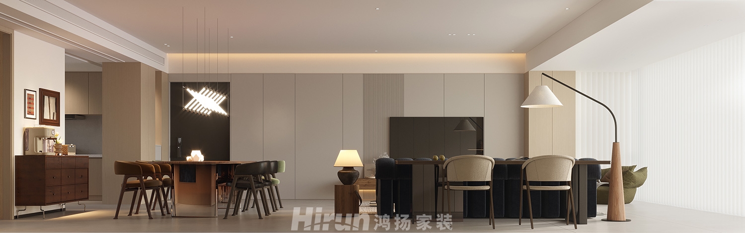 綠地麓湖郡190㎡復古風潮四居室 裝修案例效果圖-2