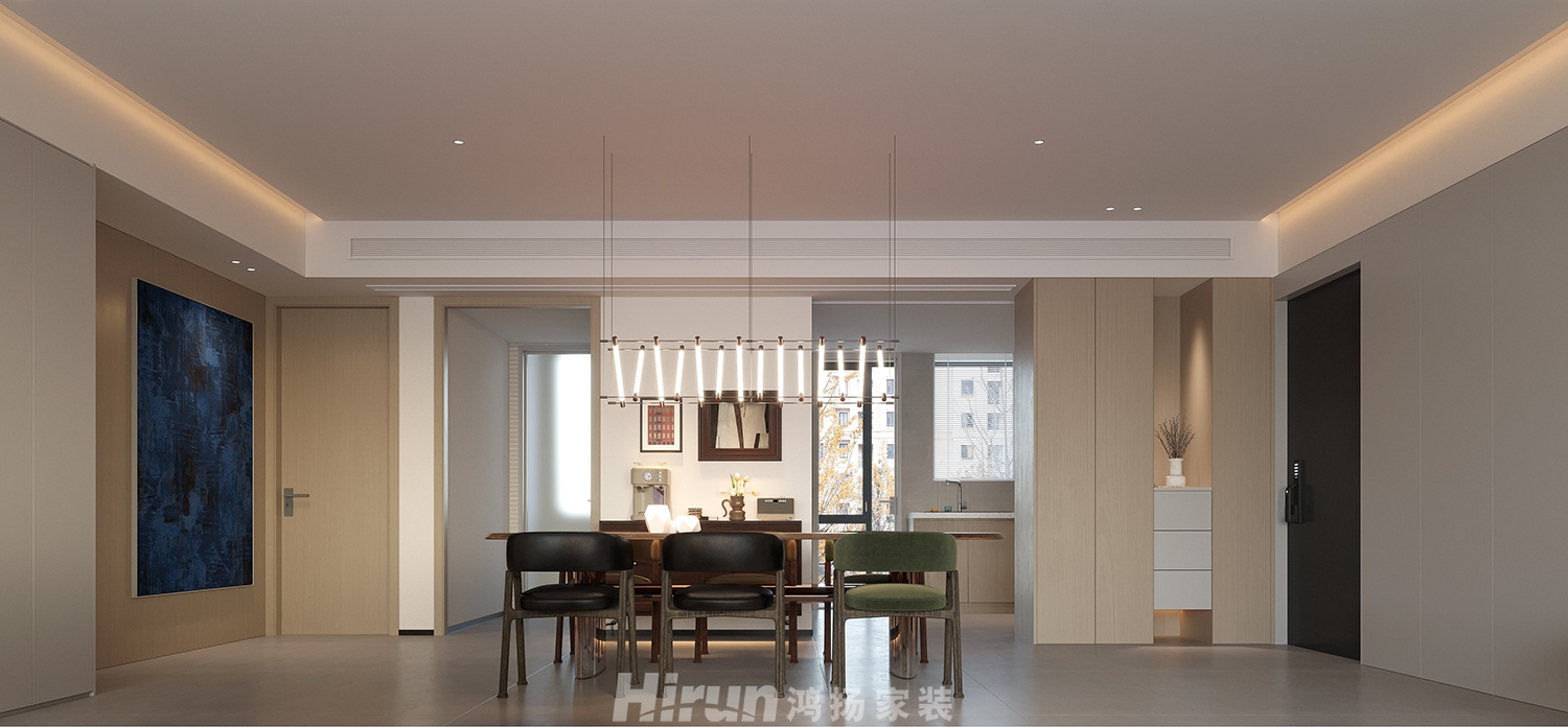 綠地麓湖郡190㎡復古風潮四居室 裝修案例效果圖-6