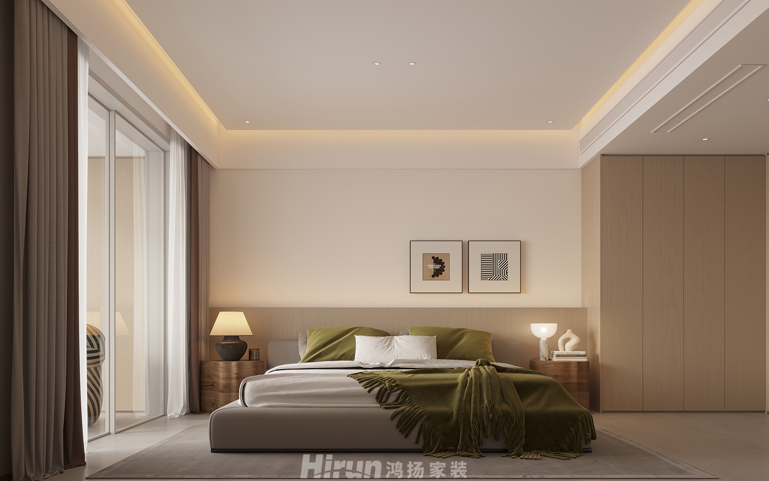 綠地麓湖郡190㎡復古風潮四居室 裝修案例效果圖-9