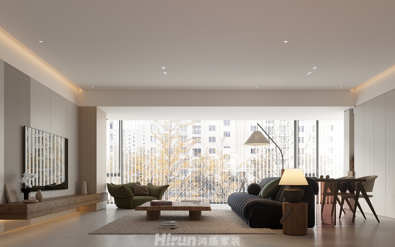 綠地麓湖郡190㎡復古風潮四居室 裝修案例效果圖-7