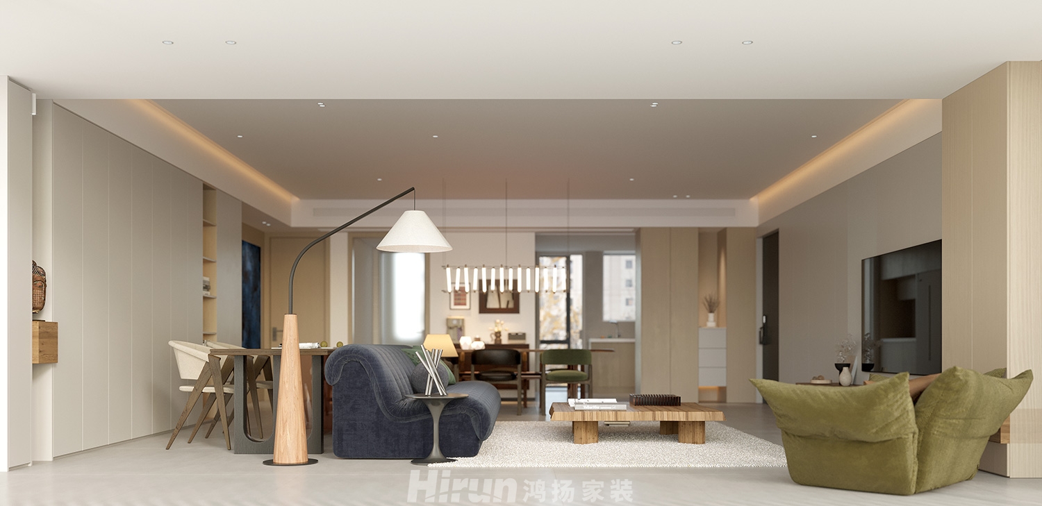 綠地麓湖郡190㎡復古風潮四居室 裝修案例效果圖-5