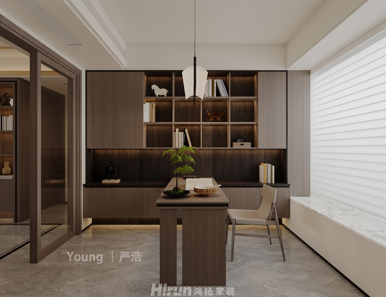 時(shí)代·建發(fā)和著（精裝房改造）182㎡復(fù)合寫(xiě)意大平層 裝修案例效果圖-3