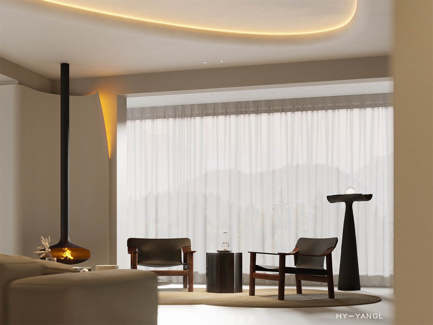 麓隱桐溪220㎡意境東方大平層 裝修案例效果圖-5