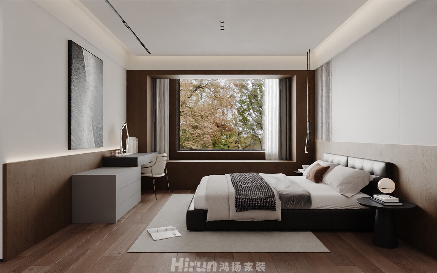 越秀湘江星匯城180㎡新裝飾主義大平層 裝修案例效果圖-6