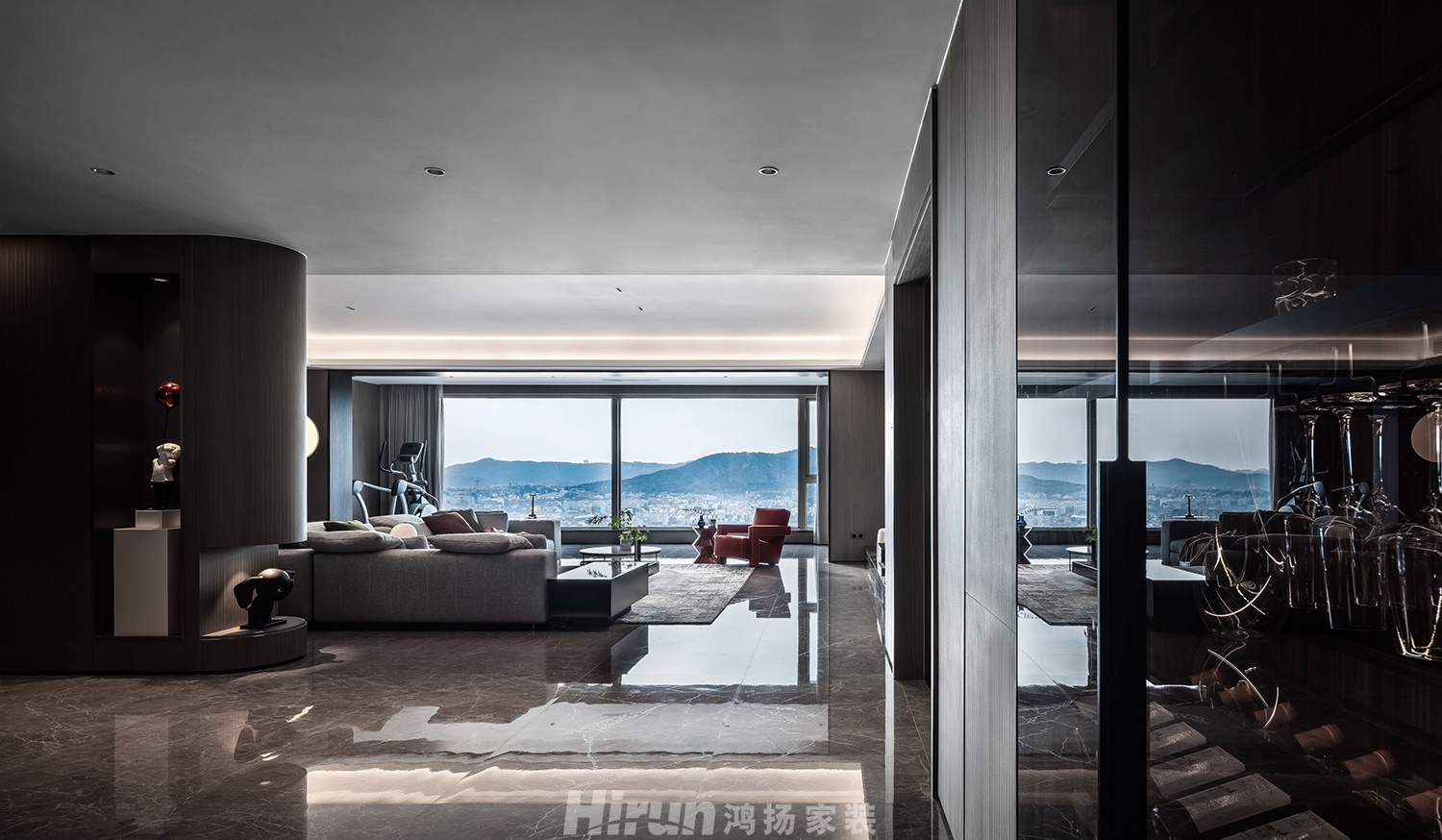 中建江山壹號360㎡雅致現代大平層 裝修案例實景圖-4