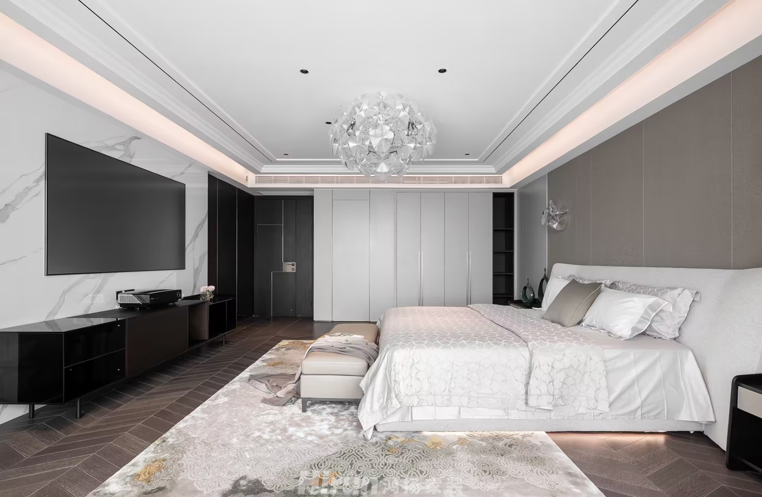 中建江山壹號360㎡雅致現代大平層 裝修案例實景圖-3