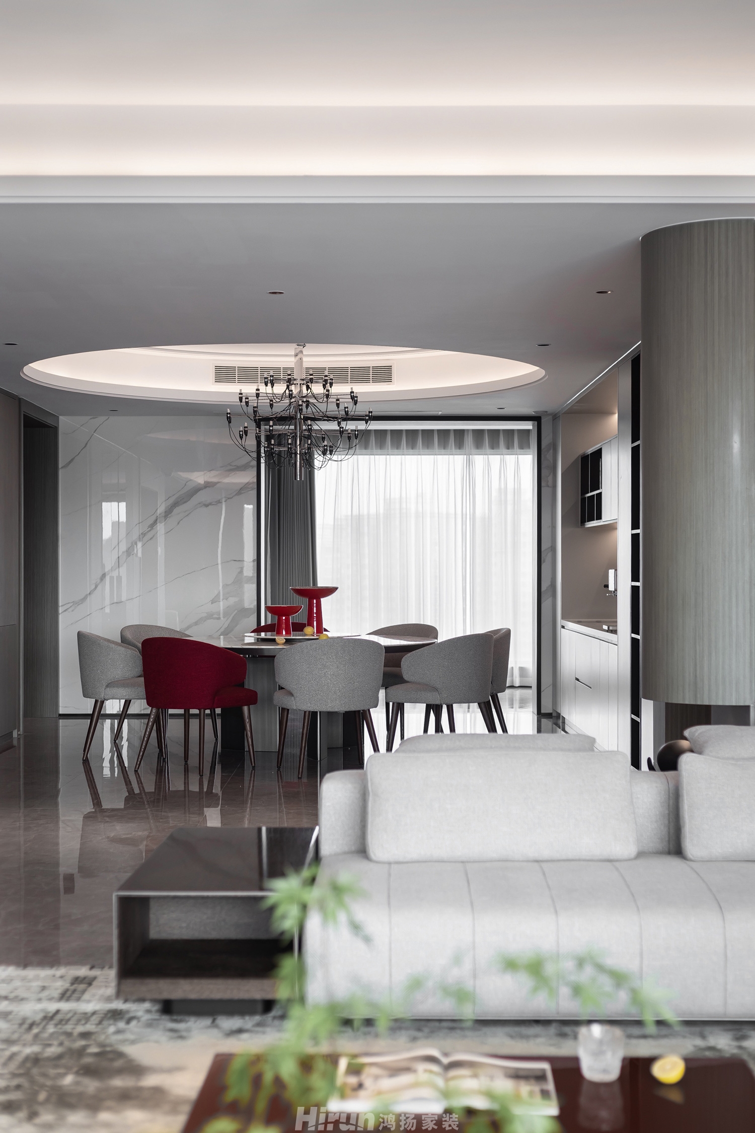 中建江山壹號360㎡雅致現代大平層 裝修案例實景圖-6