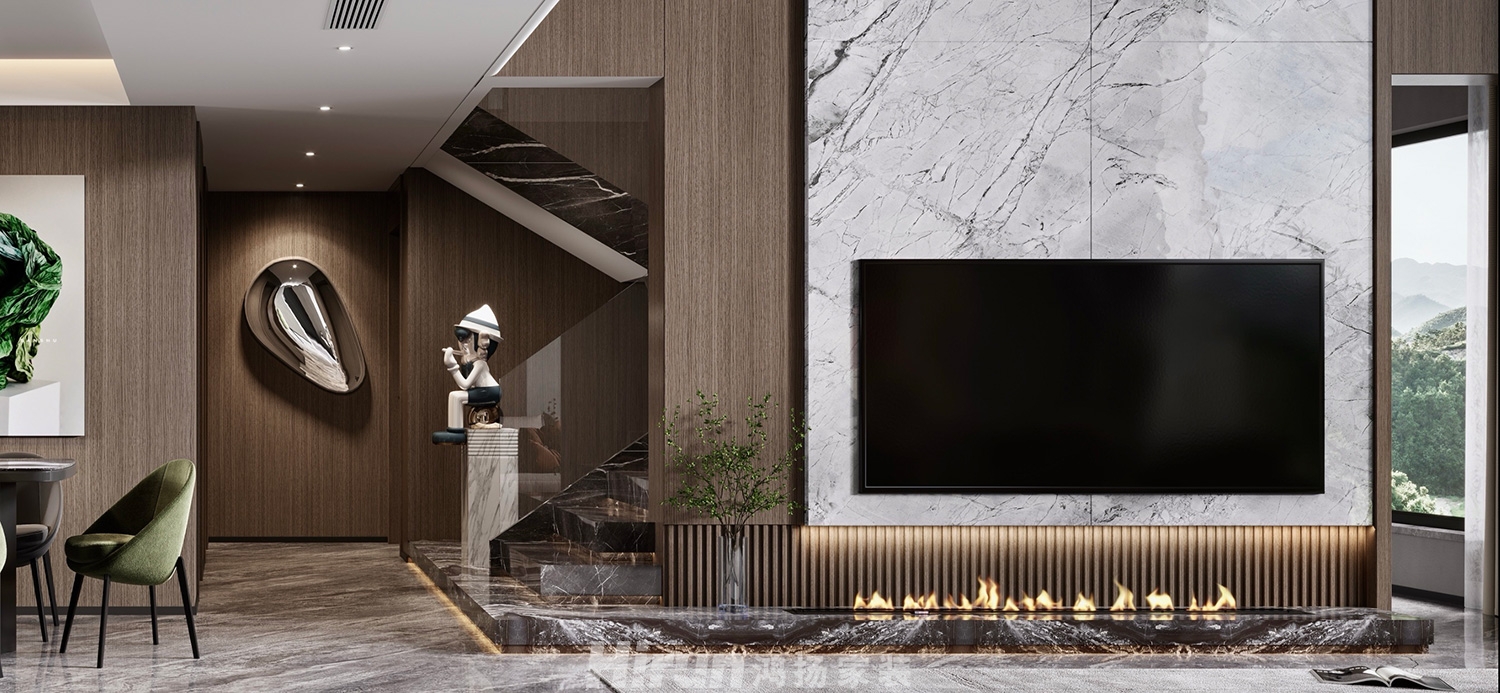 韶山新天名府320㎡雅致現(xiàn)代復(fù)式 裝修案例效果圖-4