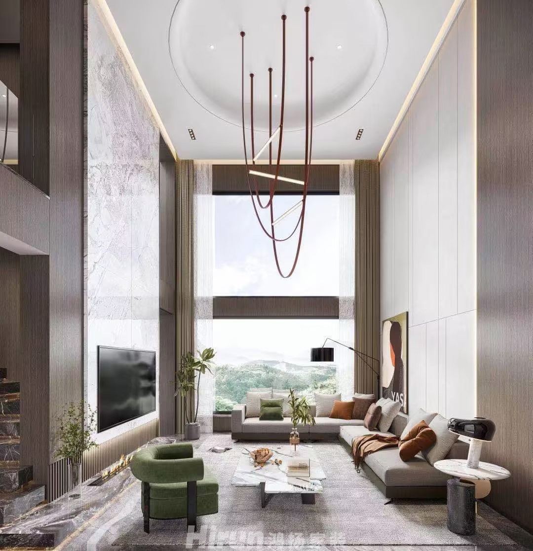 韶山新天名府320㎡雅致現(xiàn)代復(fù)式 裝修案例效果圖-2