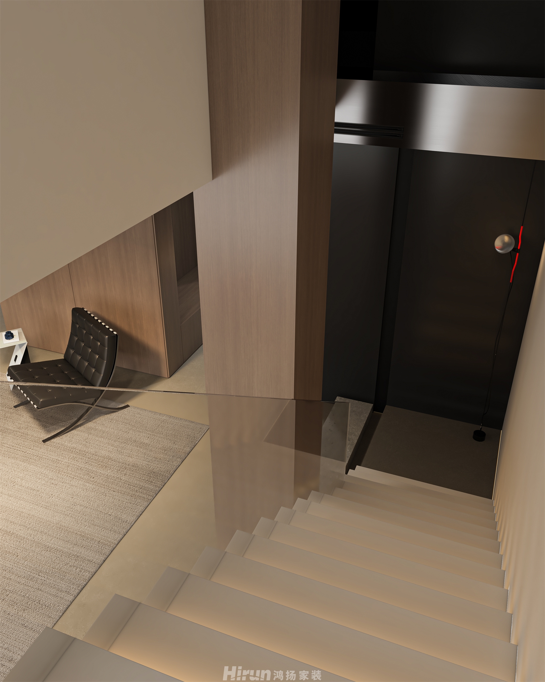 京盛和府220㎡藝術室界復式 裝修案例效果圖-6