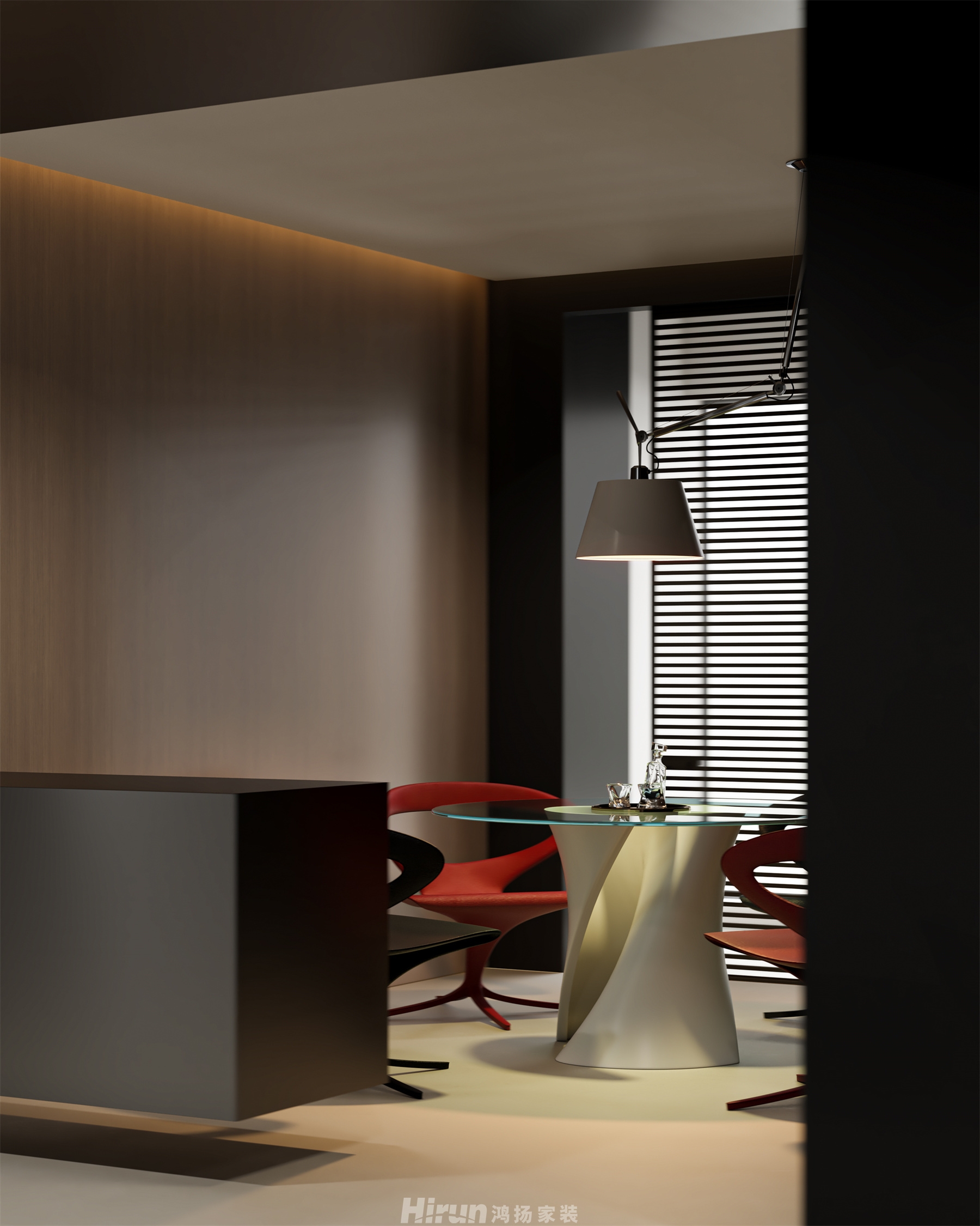 京盛和府220㎡藝術室界復式 裝修案例效果圖-4