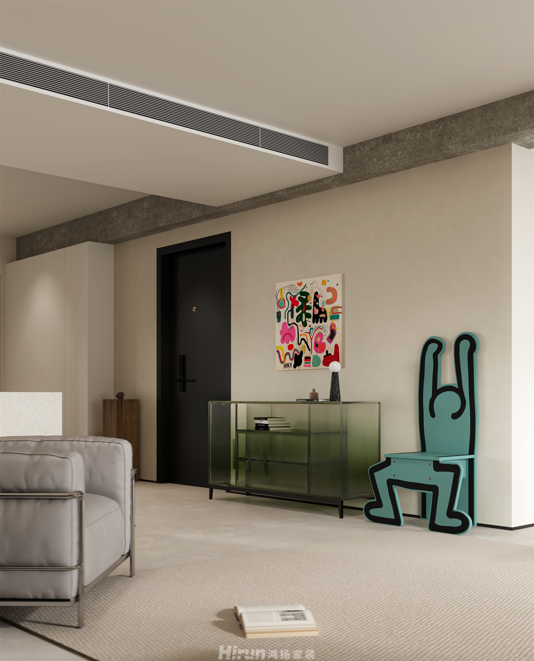 建發玖洲和璽150㎡藝術室界三居室 裝修案例效果圖-6