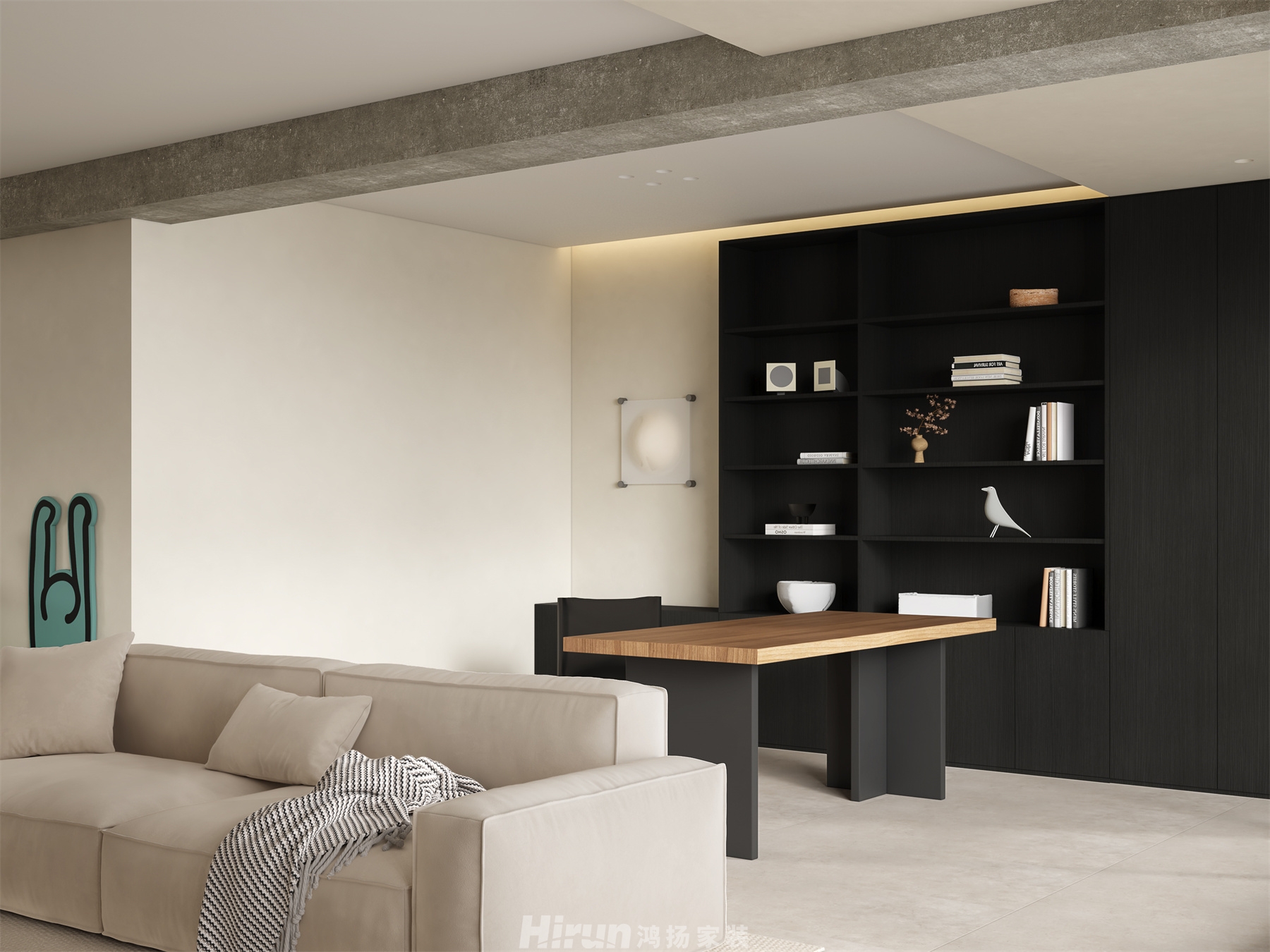 建發玖洲和璽150㎡藝術室界三居室 裝修案例效果圖-4