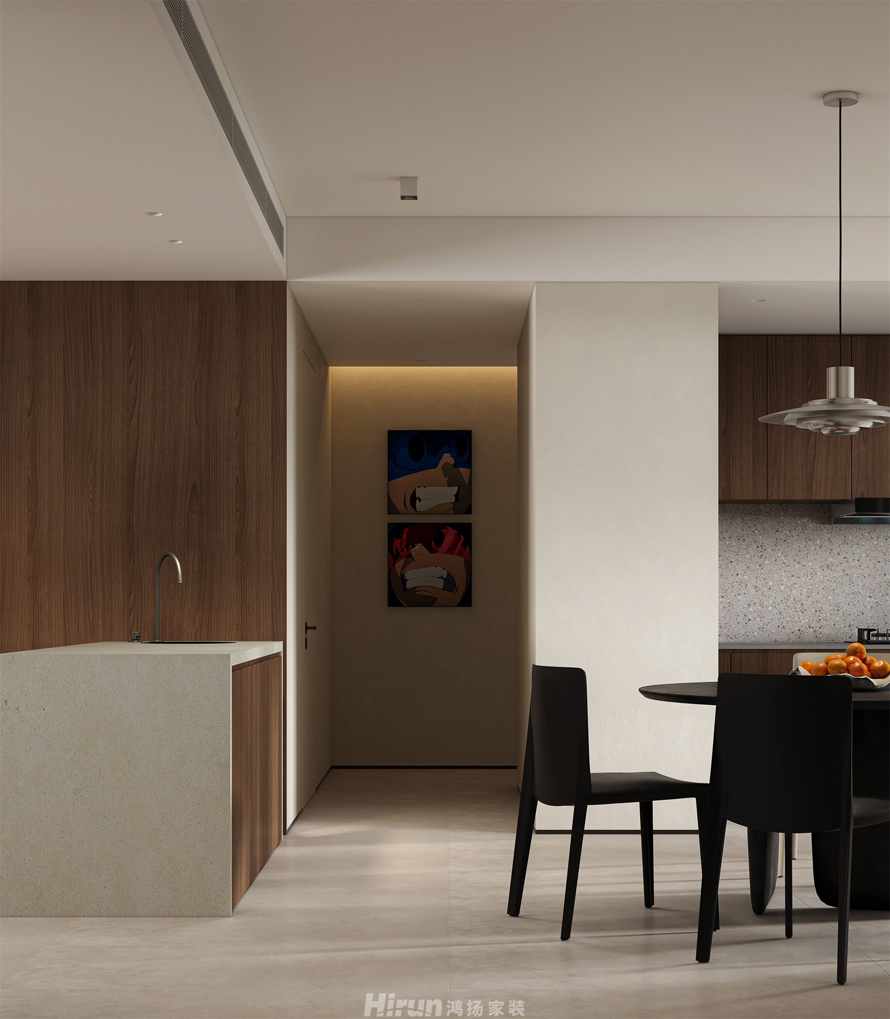 建發玖洲和璽150㎡藝術室界三居室 裝修案例效果圖-8