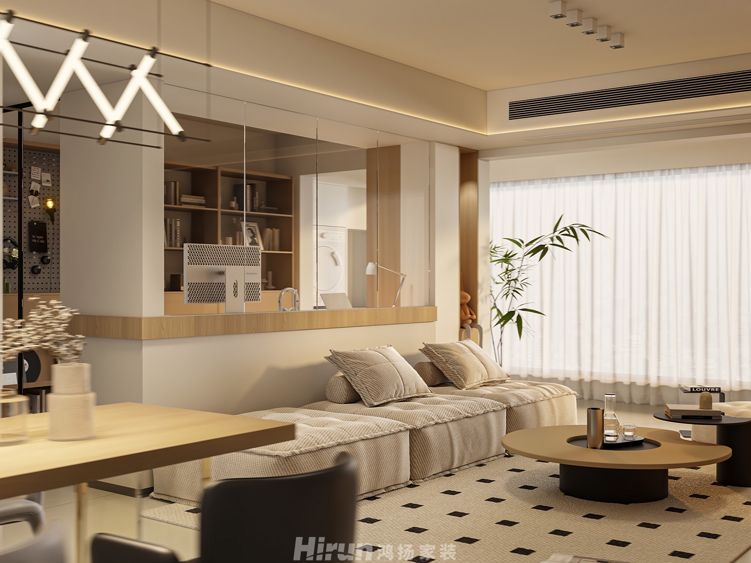 金地都會風(fēng)華125㎡北歐之光四居室 裝修案例效果圖-6