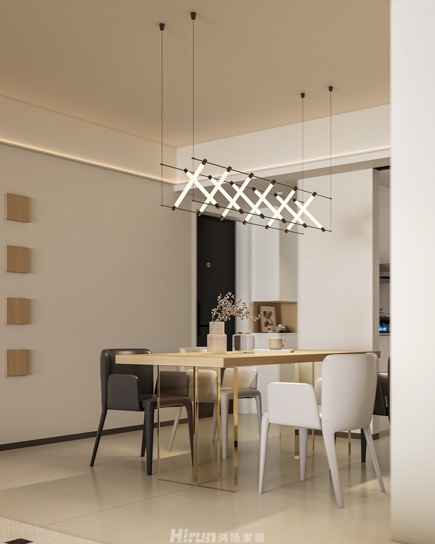 金地都會風(fēng)華125㎡北歐之光四居室 裝修案例效果圖-7