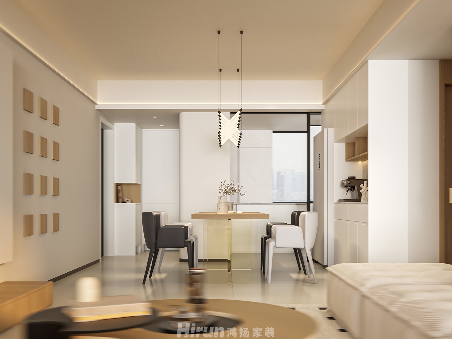 金地都會風(fēng)華125㎡北歐之光四居室 裝修案例效果圖-5