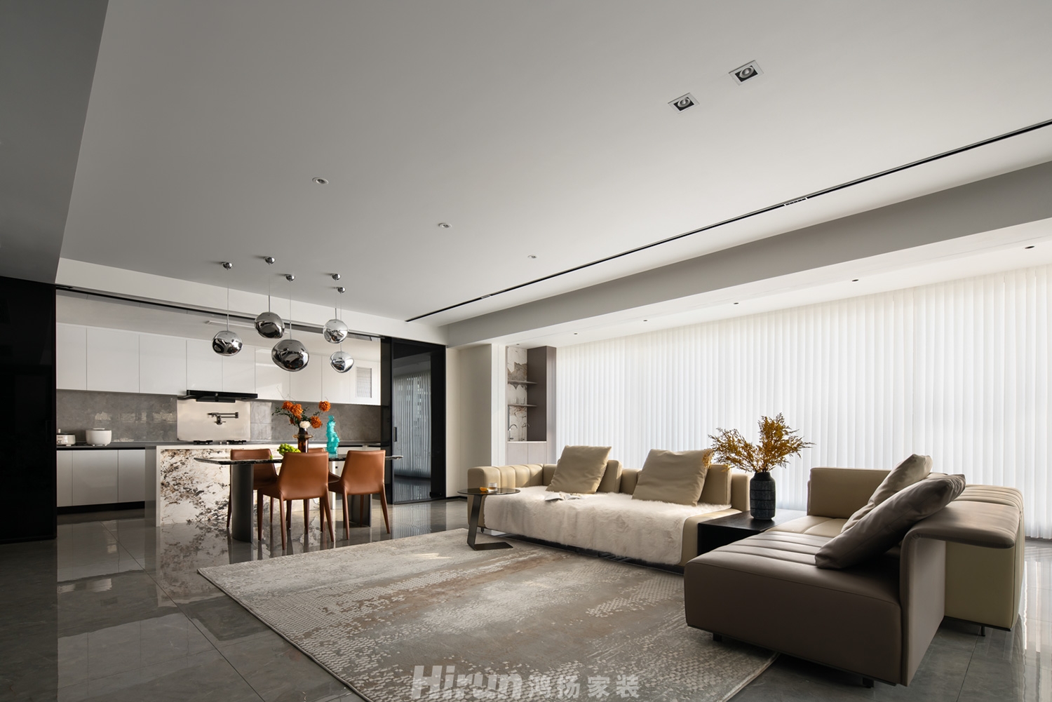 萬科魅力之城200㎡新裝飾主義四居室 裝修案例實景圖-4