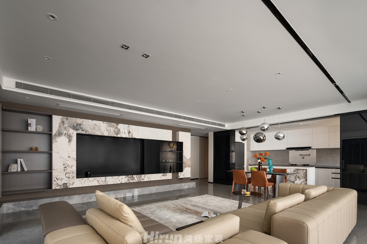 萬科魅力之城200㎡新裝飾主義四居室 裝修案例實景圖-17