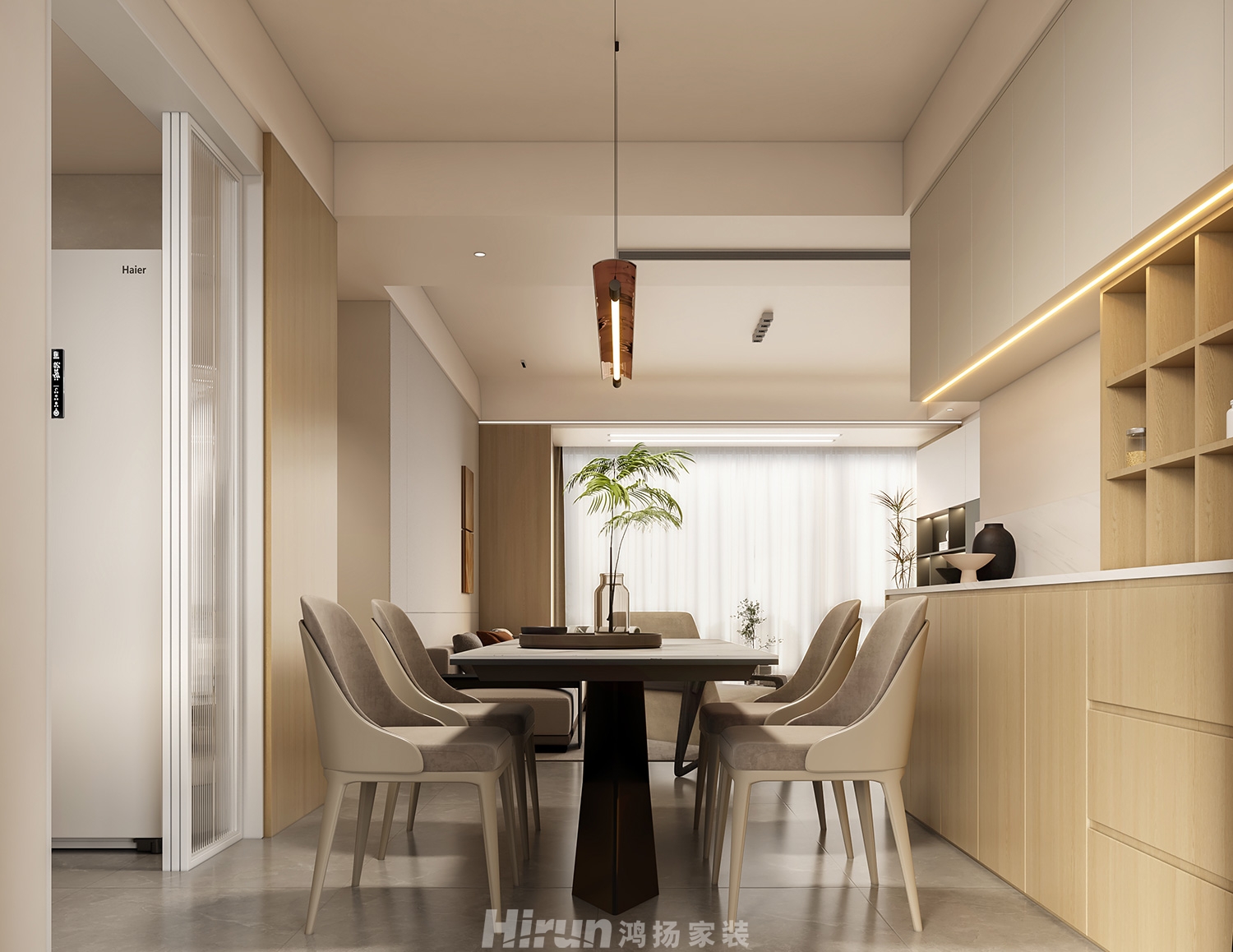 中建鈺和城143㎡北歐之光四居室 裝修案例效果圖-1