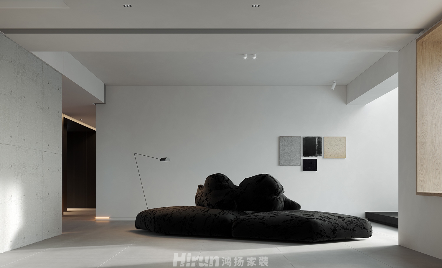 京盛和府140㎡極簡詫寂復式 裝修案例效果圖-5