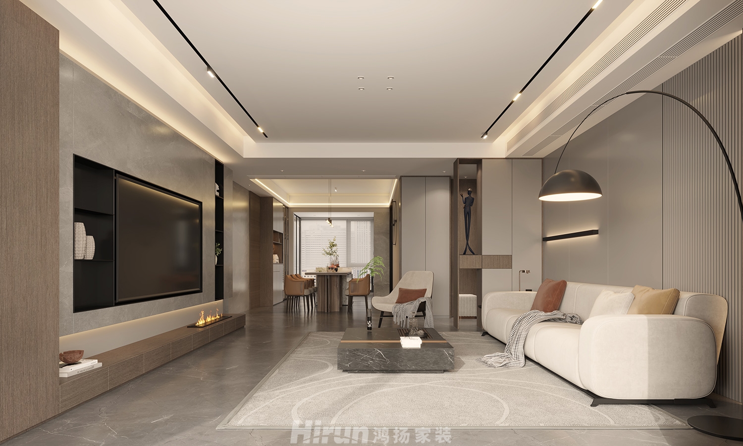 博林云棲210㎡雅致現代大平層 裝修案例效果圖-7