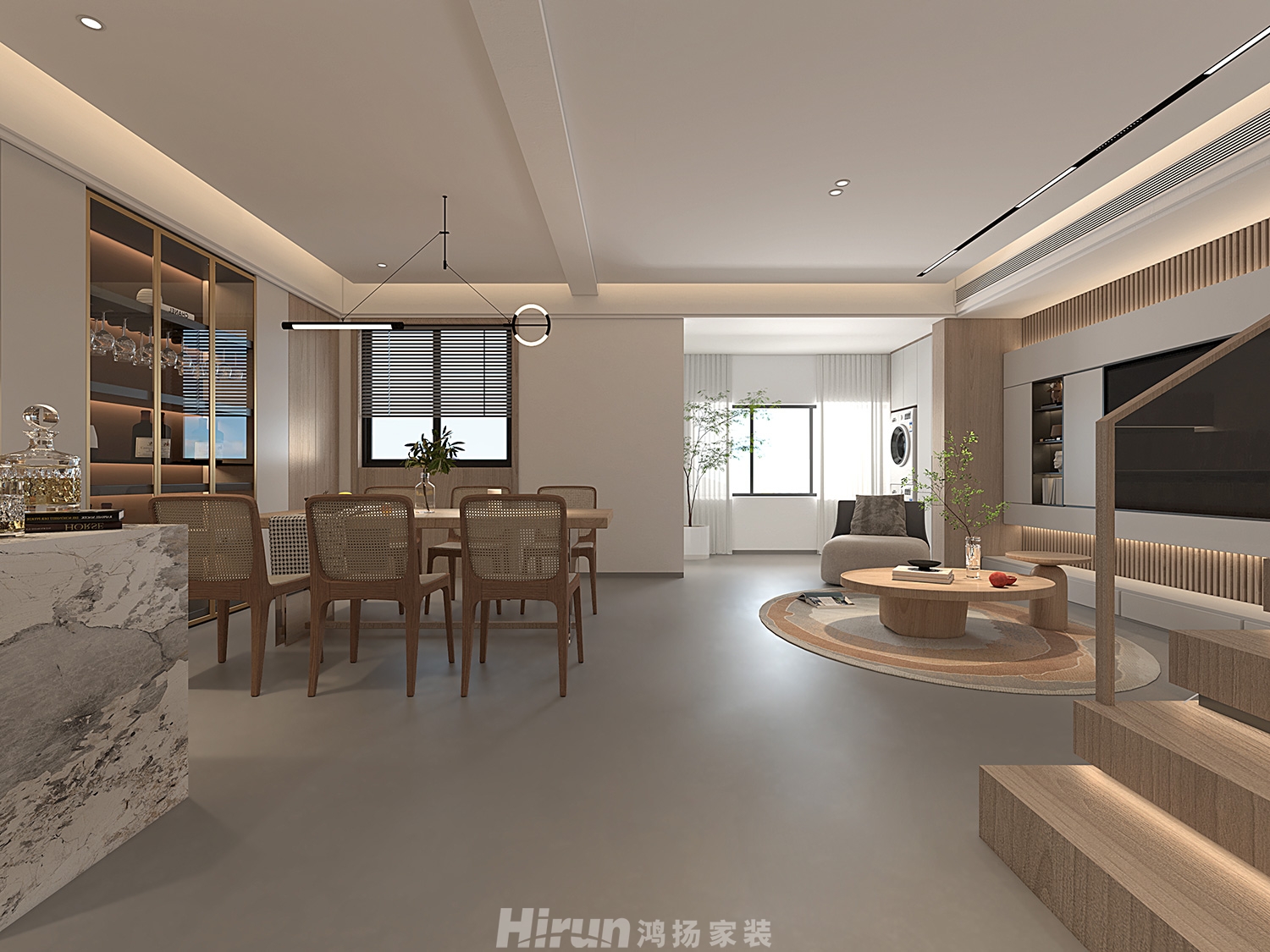 大唐印象190㎡北歐之光別墅 裝修案例效果圖-7