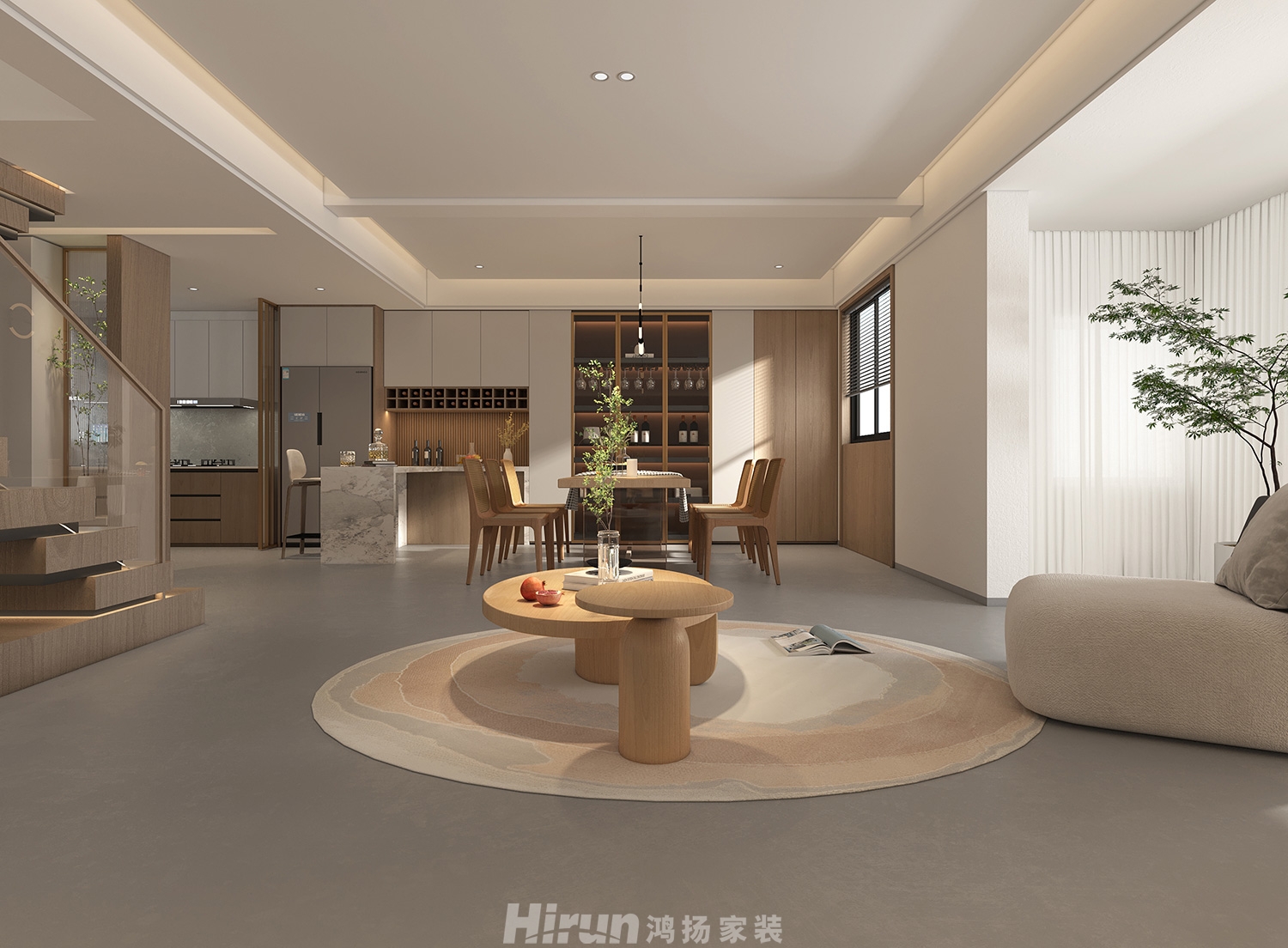 大唐印象190㎡北歐之光別墅 裝修案例效果圖-4