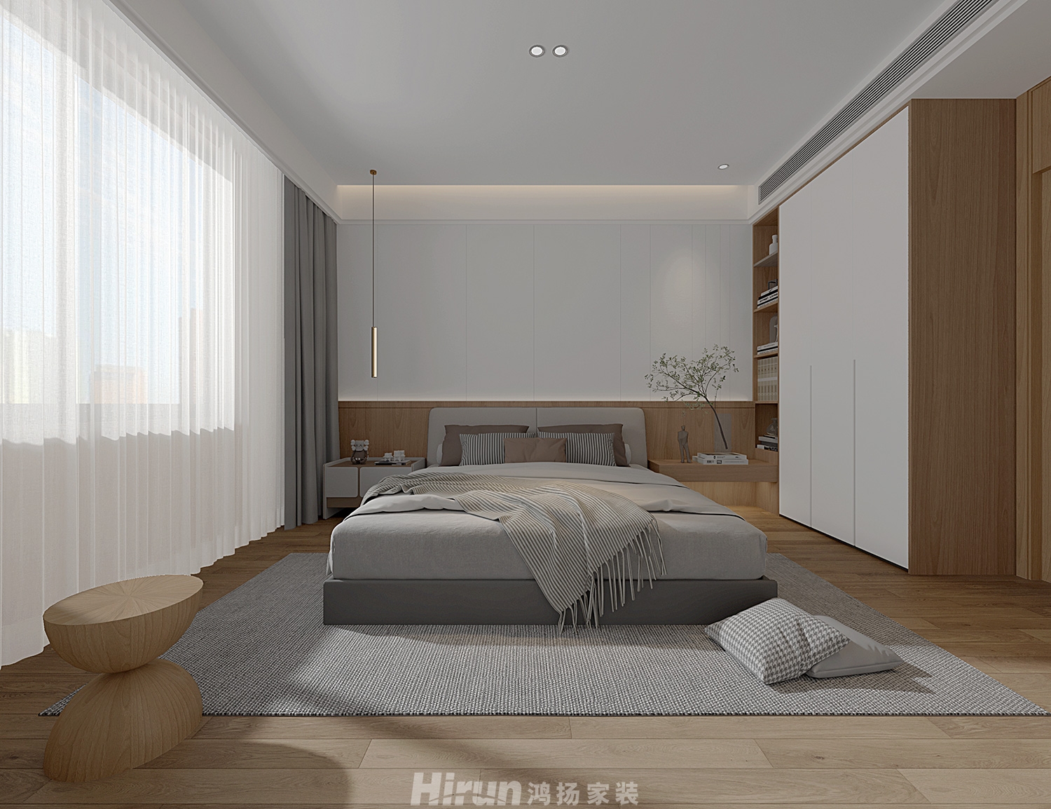 大唐印象190㎡北歐之光別墅 裝修案例效果圖-5