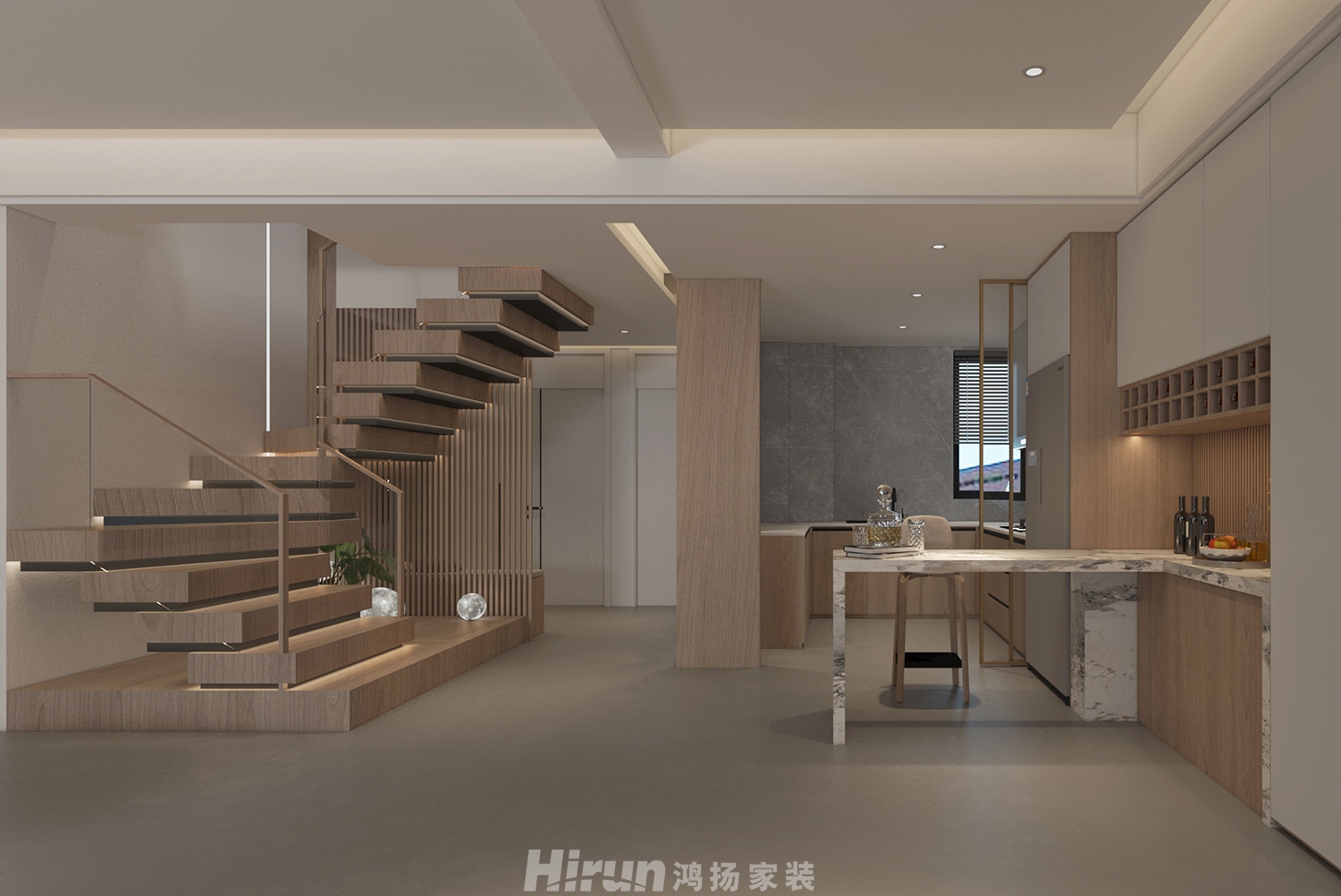 大唐印象190㎡北歐之光別墅 裝修案例效果圖-6