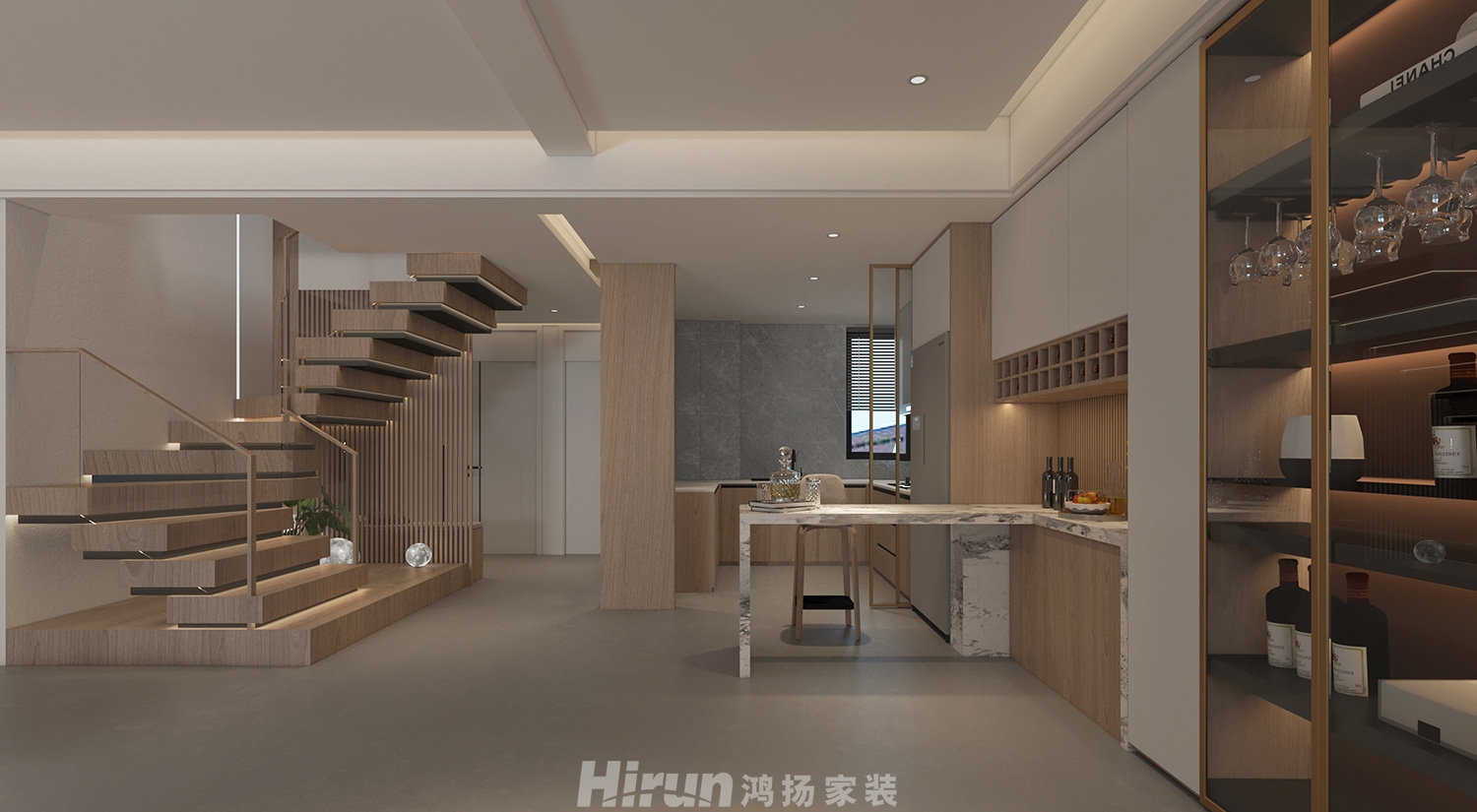 大唐印象190㎡北歐之光別墅 裝修案例效果圖-1