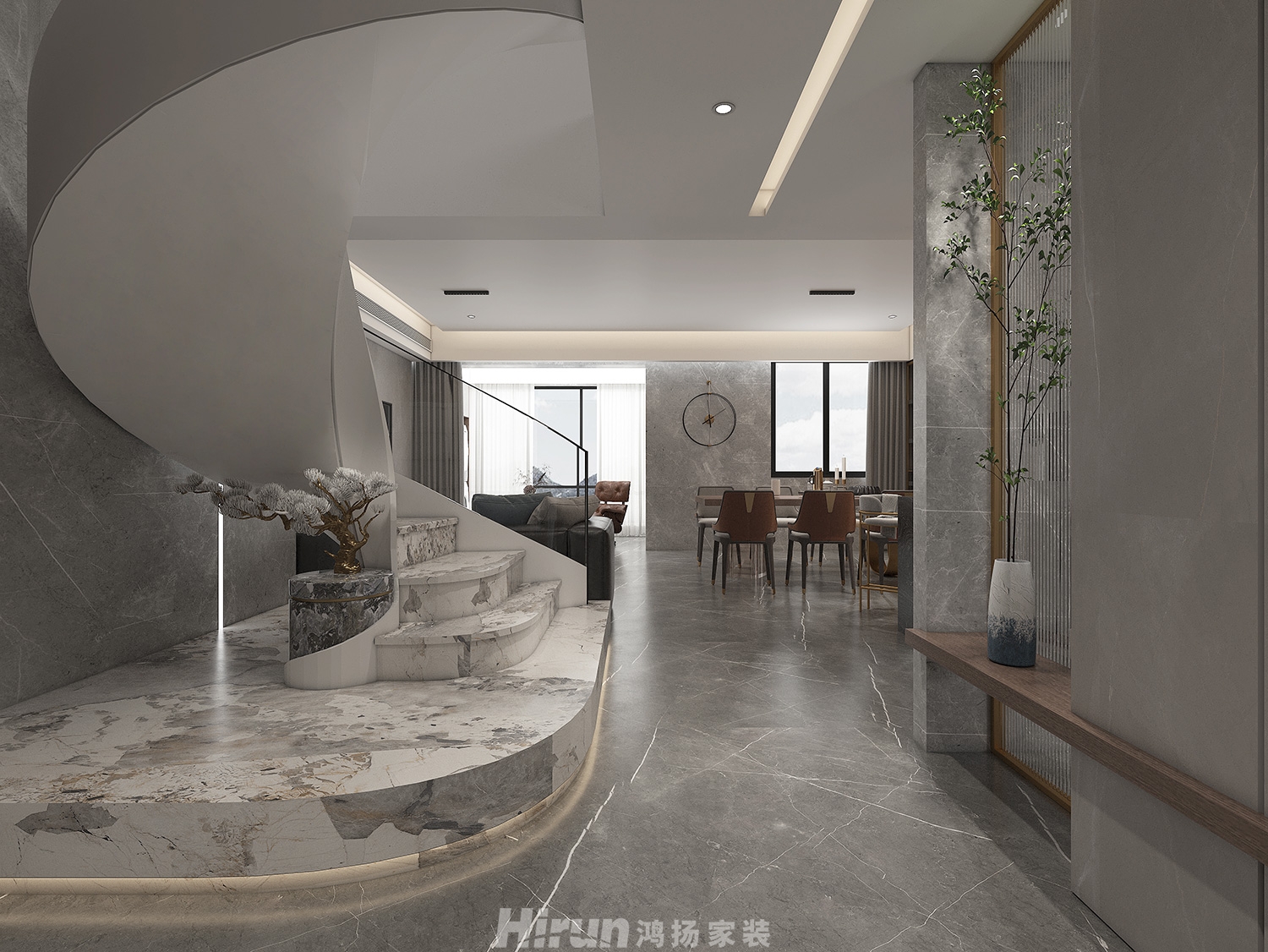 大唐印象190㎡雅致現代別墅 裝修案例效果圖-4