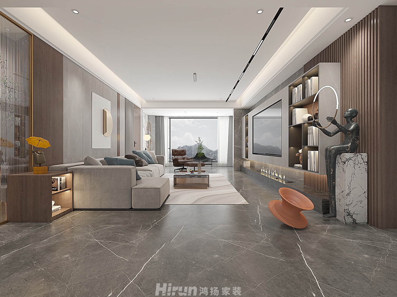 金茂建發觀悅180㎡雅致現代大平層 裝修案例效果圖-8