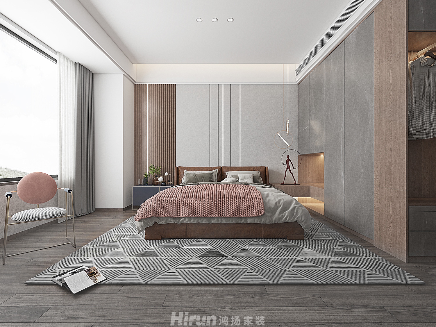 金茂建發觀悅180㎡雅致現代大平層 裝修案例效果圖-6