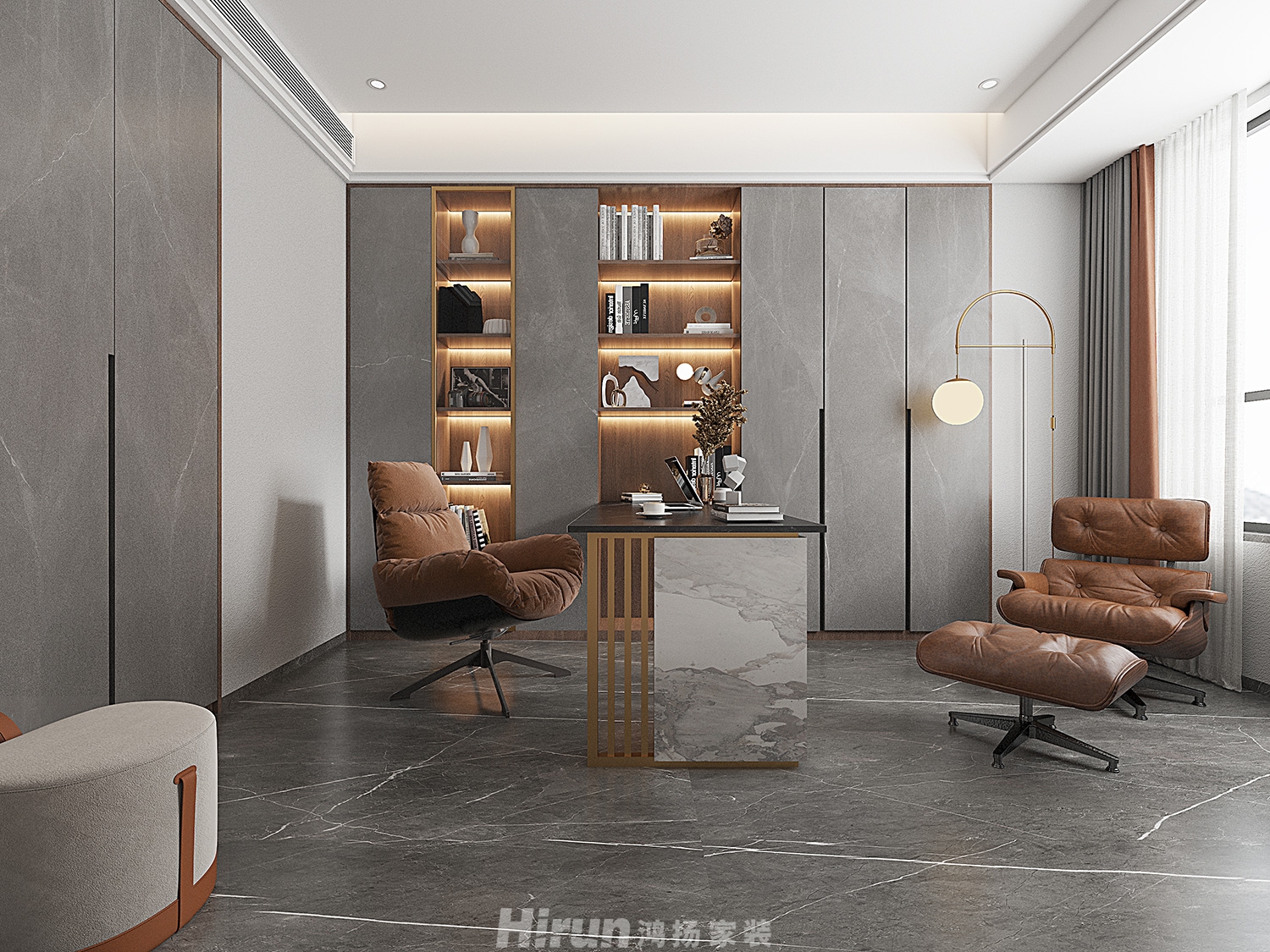 金茂建發觀悅180㎡雅致現代大平層 裝修案例效果圖-7