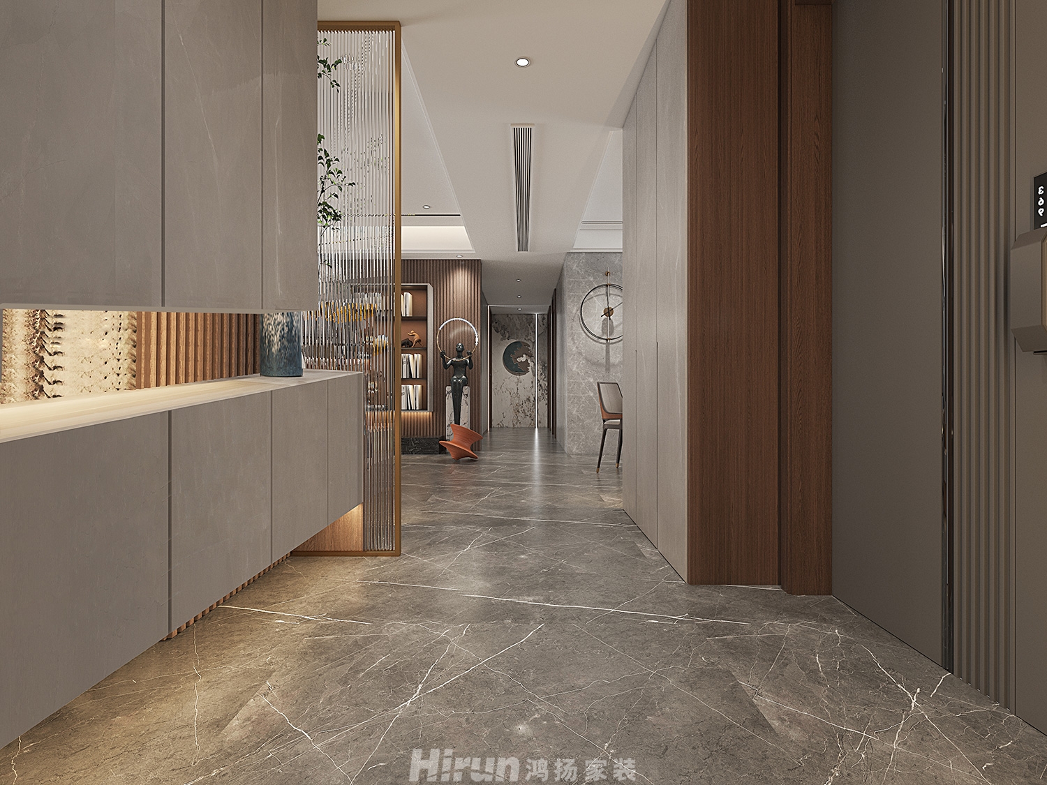 金茂建發觀悅180㎡雅致現代大平層 裝修案例效果圖-9