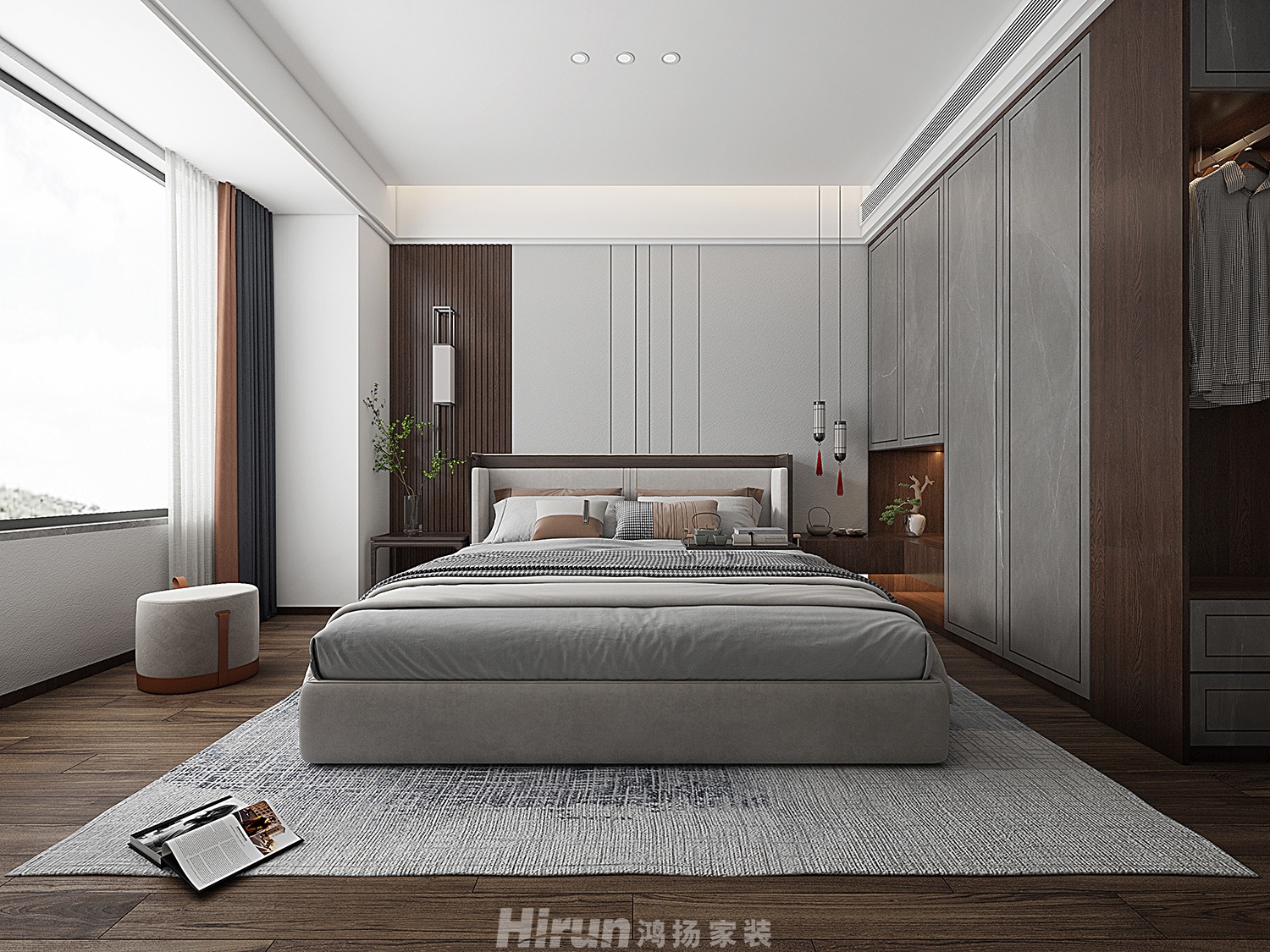 金茂建發(fā)觀悅180㎡復(fù)合寫意大平層 裝修案例效果圖-17