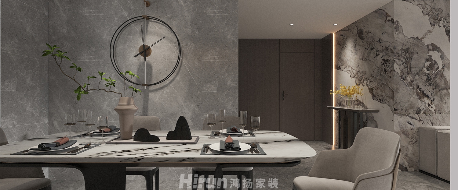 鑫遠尚璽210㎡雅致現代大平層 裝修案例效果圖-5