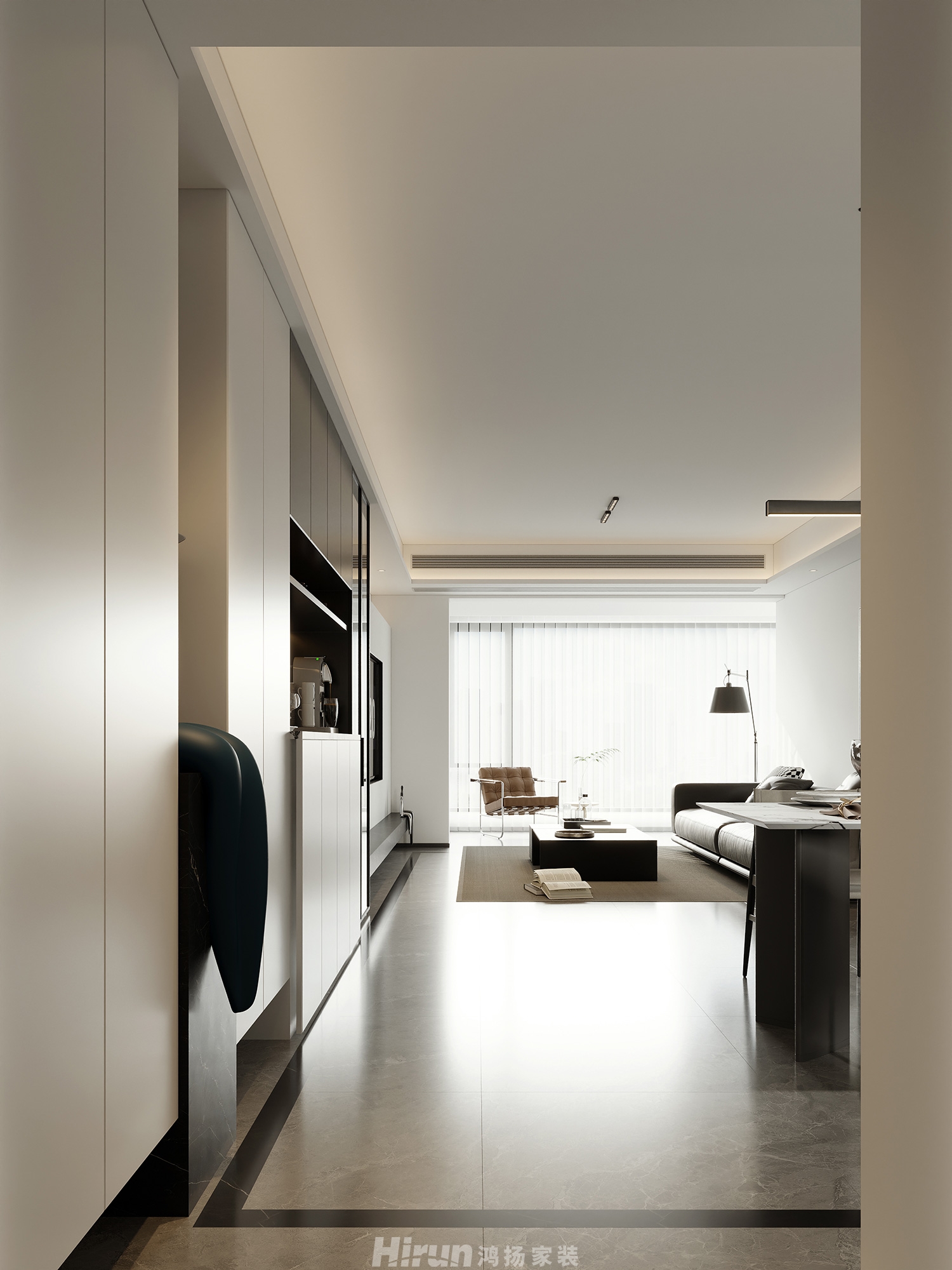 旭輝雨花郡120㎡雅致現(xiàn)代四居室 裝修案例效果圖-5