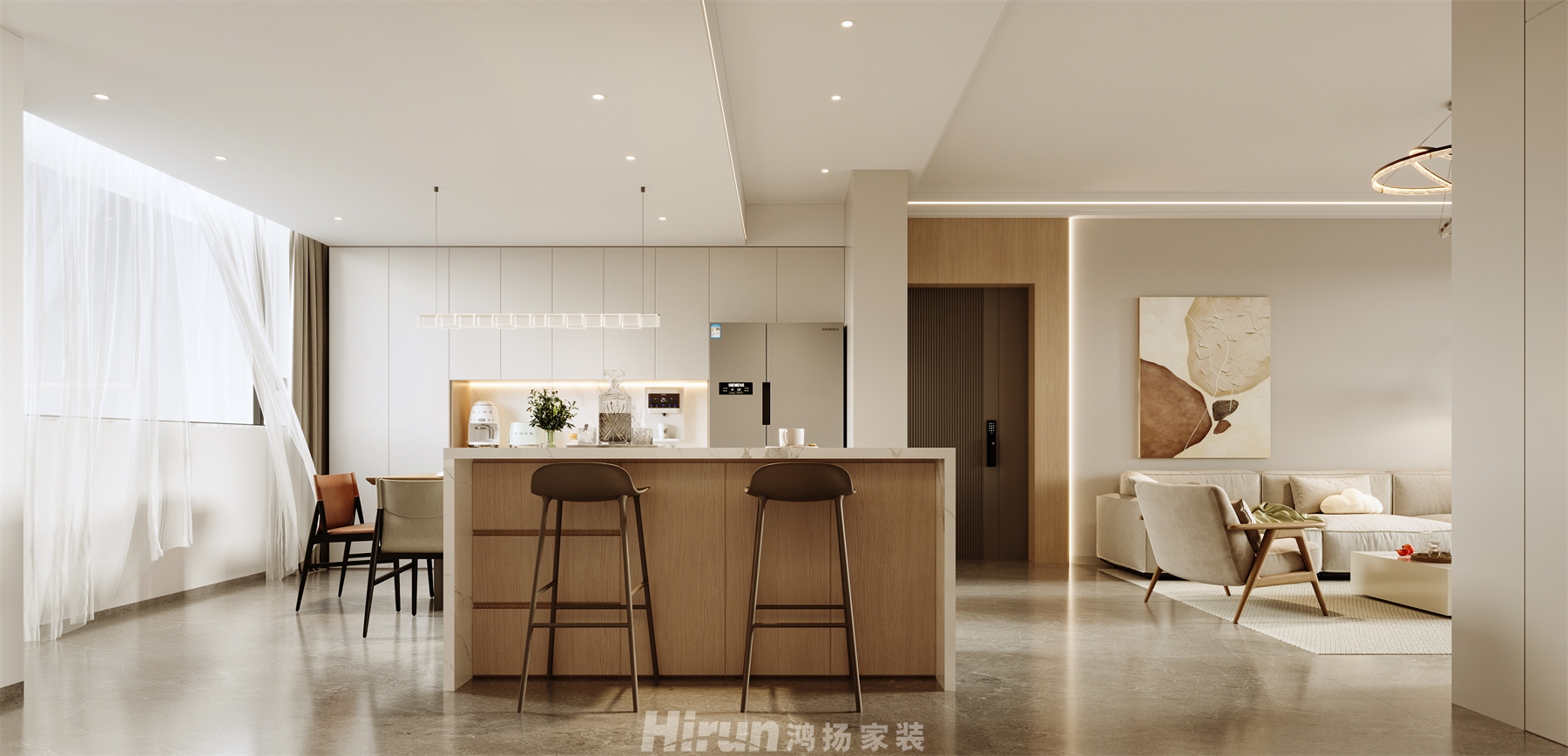 陽(yáng)光嘉園（舊房改造）170㎡北歐之光復(fù)式 裝修案例效果圖-3