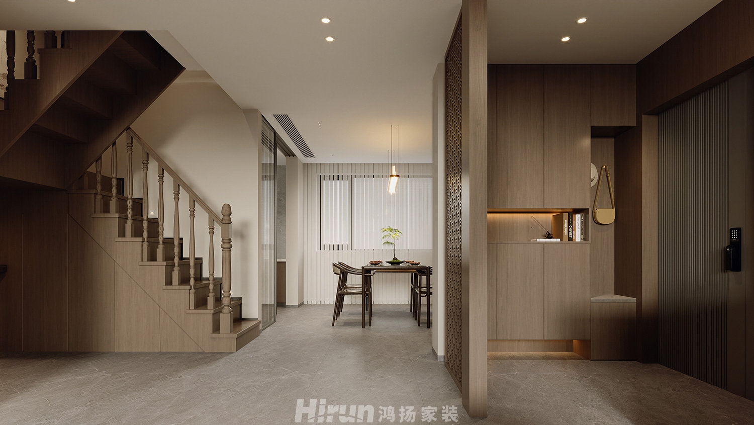 陽光嘉園170㎡寫意木構四居室 裝修案例效果圖-5