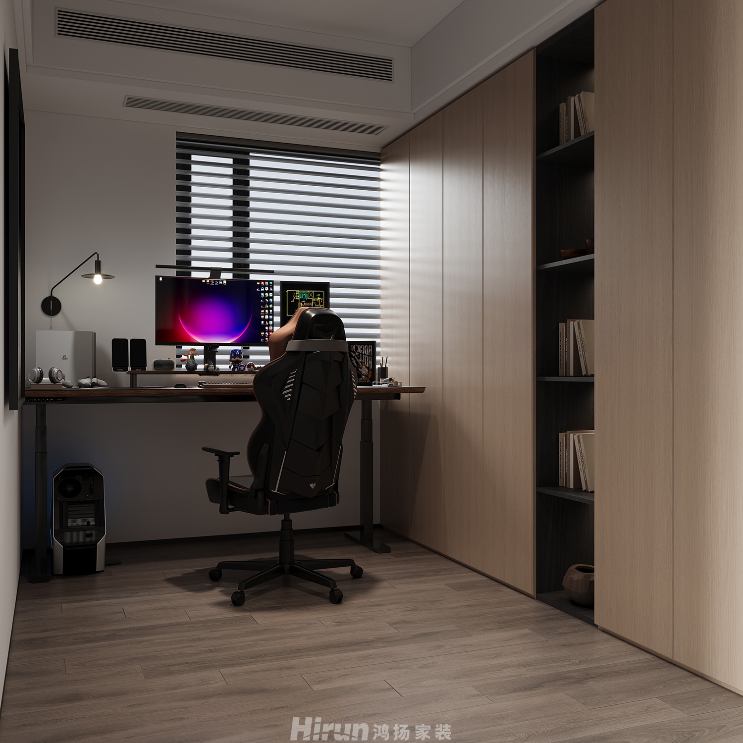 中建鈺和城120㎡雅致現(xiàn)代四居室 裝修案例效果圖-7